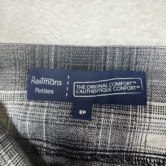 Reitmans Petites Skirt Womens Size 8P Plaid Tweed Mini Academia Goth Brittany - Picture 4 of 7